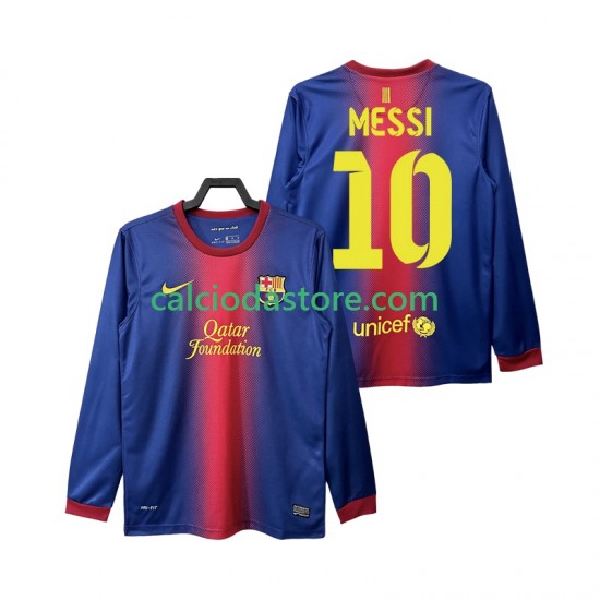 Maglia FC Barcelona Lionel Messi 10 2012 2013 Retro Gara Home Uomo ML