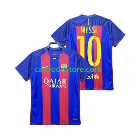 Maglia FC Barcelona Lionel Messi 10 2016 2017 Retro Gara Home Uomo MC