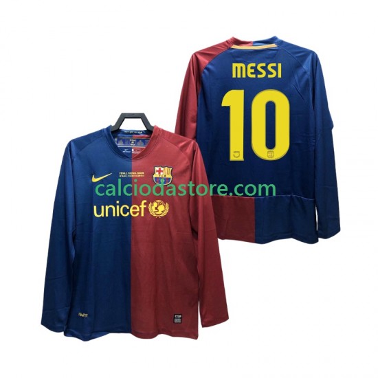 Maglia FC Barcelona Lionel Messi 10 Champions League 2009 Retro Gara Home Uomo 2008 ML