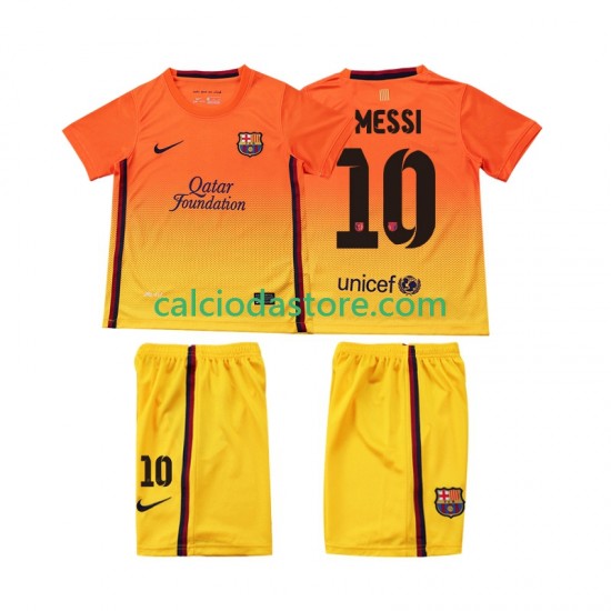 Maglia FC Barcelona Lionel Messi 10 2012 2013 Retro Gara Away Completo Bambino 2-13 Anni MC