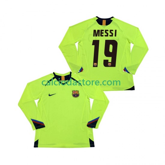 Maglia FC Barcelona Lionel Messi 19 2005 Retro Gara Away Uomo 2006 ML Maglia FC Barcelona Lionel Messi 19 2005 Retro Gara Away Uomo 2006 ML
