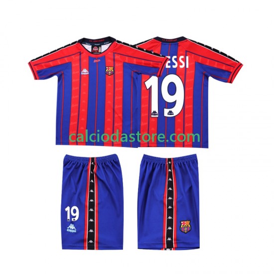 Maglia FC Barcelona Lionel Messi 19 1997 Retro Gara Home Completo Bambino 2-13 Anni 1998 MC