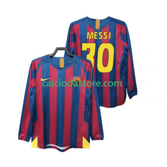 Maglia FC Barcelona Lionel Messi 30 2005 Retro Gara Home Uomo 2006 ML