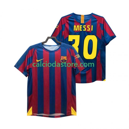 Maglia FC Barcelona Lionel Messi 30 Champions League 2005 Retro Gara Home Uomo 2006 MC