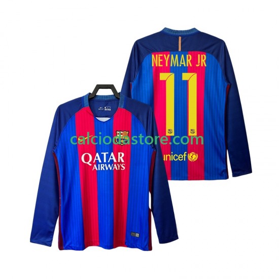Maglia FC Barcelona Neymar JR 11 2016 2017 Retro Gara Home Uomo ML Maglia FC Barcelona Neymar JR 11 2016 2017 Retro Gara Home Uomo ML