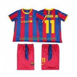 Maglia FC Barcelona Neymar JR 11 Retro Gara Home Completo Bambino 2-13 Anni 2011 2010 MC