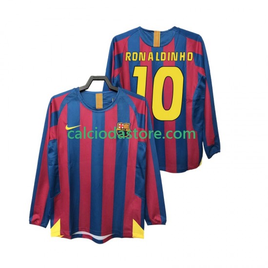 Maglia FC Barcelona RONALDINHO 10 2005 Retro Gara Home Uomo 2006 ML