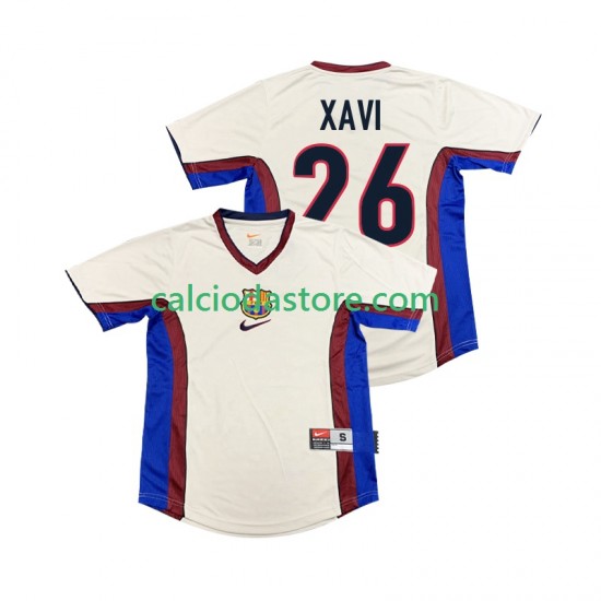 Maglia FC Barcelona XAVI 26 Retro Gara Away Uomo 1998 1999 MC