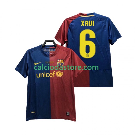 Maglia FC Barcelona XAVI 6 Champions League 2009 Retro Gara Home Uomo 2008 MC