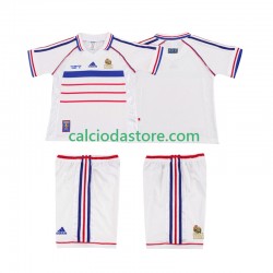 Maglia Francia Retro Gara Away Completo Bambino 2-13 Anni 1998 MC