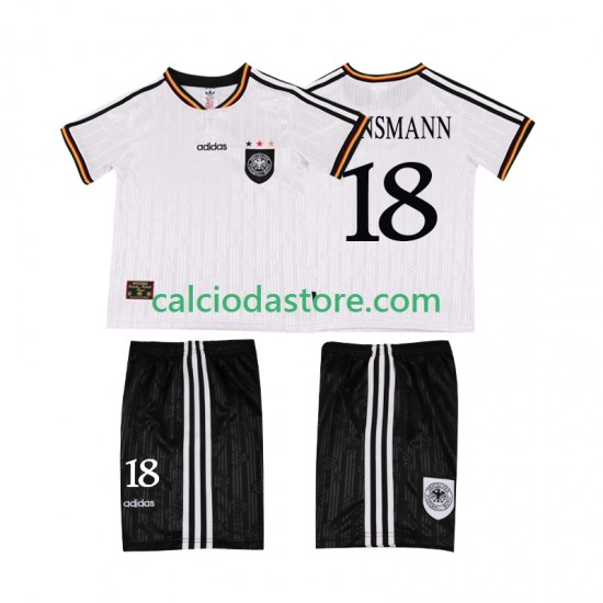 Maglia Germania KLINSMANN 18 1996 Retro Gara Home Completo Bambino 2-13 Anni MC Maglia Germania KLINSMANN 18 1996 Retro Gara Home Completo Bambino 2-13 Anni MC