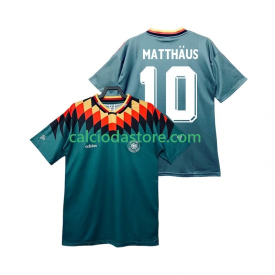 Maglia Germania MATTHAUS 10 Retro Gara Away Uomo 1994 MC Maglia Germania MATTHAUS 10 Retro Gara Away Uomo 1994 MC