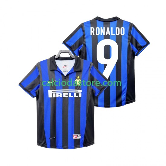 Maglia Inter Milan Roanldo 9 Retro Gara Home Uomo 1998 1999 MC