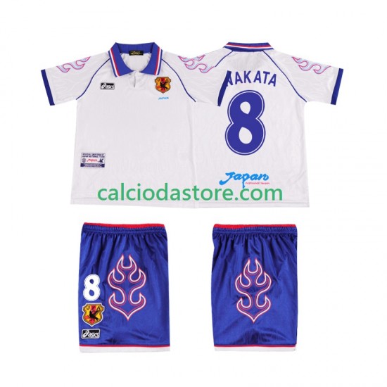 Maglia Giappone NAKATA 8 Retro Gara Away Completo Bambino 2-13 Anni 1998 MC Maglia Giappone NAKATA 8 Retro Gara Away Completo Bambino 2-13 Anni 1998 MC