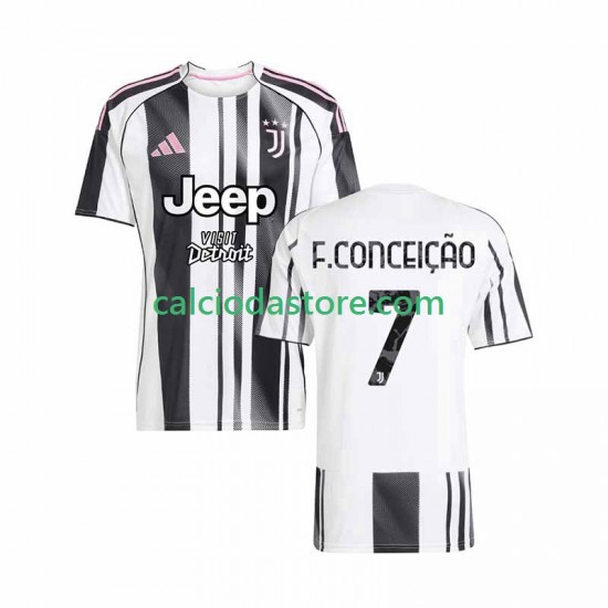 Maglia Juventus Francisco Conceicao 7 Gara Home Uomo 2025-2026 MC Maglia Juventus Francisco Conceicao 7 Gara Home Uomo 2025-2026 MC