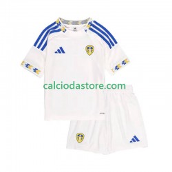 Maglia Leeds United Gara Home Completo Bambino 2-13 Anni 2025-2026 MC