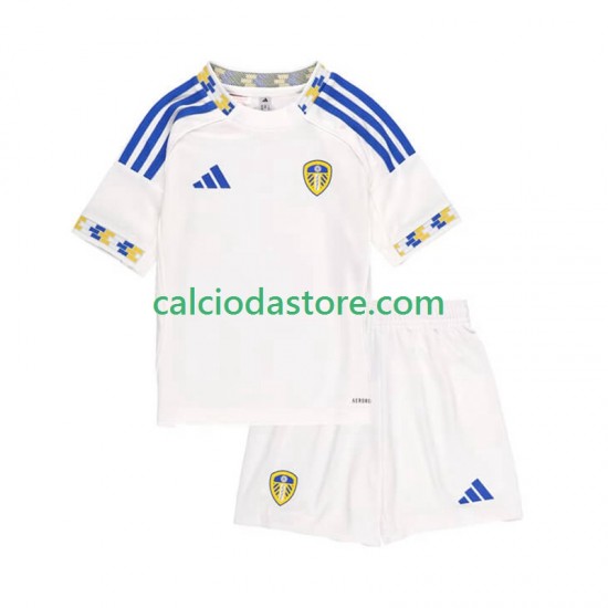 Maglia Leeds United Gara Home Completo Bambino 2-13 Anni 2025-2026 MC Maglia Leeds United Gara Home Completo Bambino 2-13 Anni 2025-2026 MC