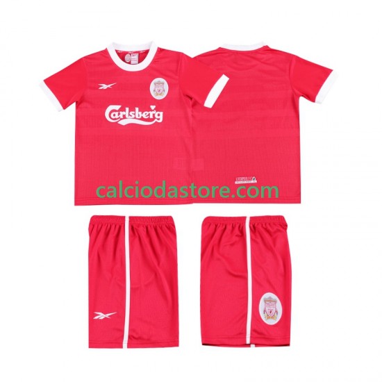 Maglia Liverpool LWP 1997 Retro Gara Home Completo Bambino 2-13 Anni 1998 MC