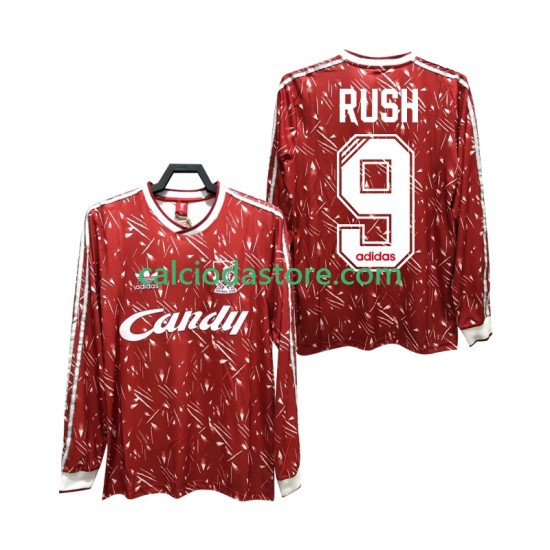 Maglia Liverpool Rush 9 1989 1991 Retro Gara Home Uomo ML Maglia Liverpool Rush 9 1989 1991 Retro Gara Home Uomo ML