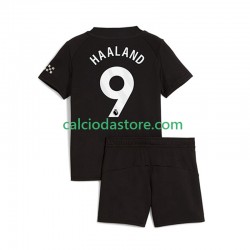 Maglia Manchester City Erling Haaland 9 Gara Away Completo Bambino 2-13 Anni 2025-2026 MC