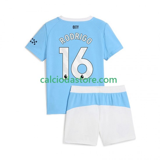 Maglia Manchester City Rodrigo Hernandez 16 Gara Home Completo Bambino 2-13 Anni 2025-2026 MC Maglia Manchester City Rodrigo Hernandez 16 Gara Home Completo Bambino 2-13 Anni 2025-2026 MC