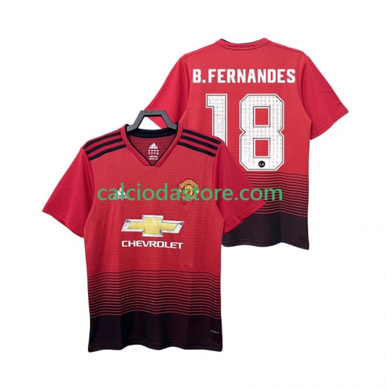 Maglia Manchester United B.FERNANDES 18 2018 2019 Retro Gara Home Uomo MC Maglia Manchester United B.FERNANDES 18 2018 2019 Retro Gara Home Uomo MC