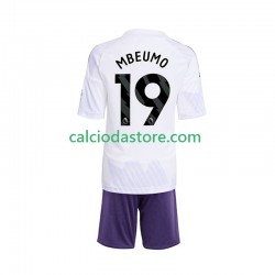 Maglia Manchester United Bryan Mbeumo 19 Gara Away Completo Bambino 2-13 Anni 2025-2026 MC
