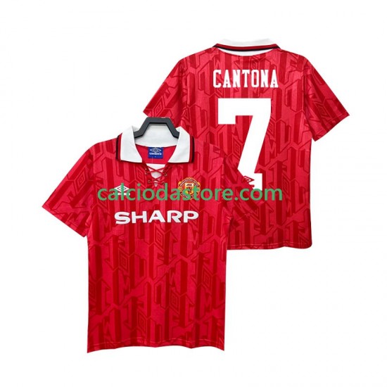 Maglia Manchester United CANTONA 7 1992 Retro Gara Home Uomo 1994 MC Maglia Manchester United CANTONA 7 1992 Retro Gara Home Uomo 1994 MC