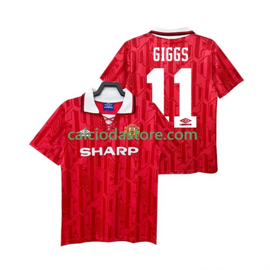 Maglia Manchester United GIGGS 11 1992 Retro Gara Home Uomo 1994 MC Maglia Manchester United GIGGS 11 1992 Retro Gara Home Uomo 1994 MC