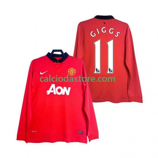 Maglia Manchester United GIGGS 11 2013 2014 Retro Gara Home Uomo ML Maglia Manchester United GIGGS 11 2013 2014 Retro Gara Home Uomo ML