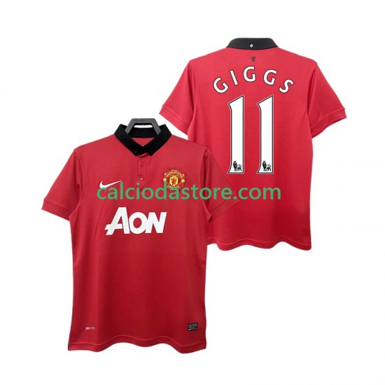 Maglia Manchester United GIGGS 11 2013 2014 Retro Gara Home Uomo MC Maglia Manchester United GIGGS 11 2013 2014 Retro Gara Home Uomo MC