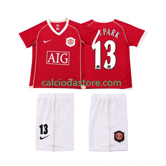 Maglia Manchester United J.S.PARK 13 2007 Retro Gara Home Completo Bambino 2-13 Anni 2006 MC Maglia Manchester United J.S.PARK 13 2007 Retro Gara Home Completo Bambino 2-13 Anni 2006 MC
