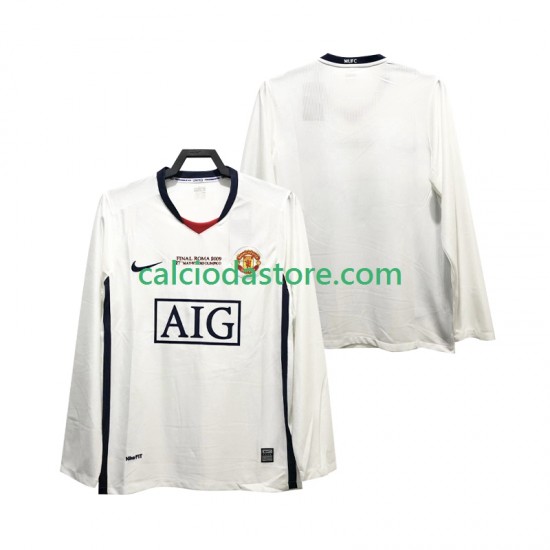 Maglia Manchester United Champions League 2009 Retro Gara Away Uomo 2008 ML Maglia Manchester United Champions League 2009 Retro Gara Away Uomo 2008 ML
