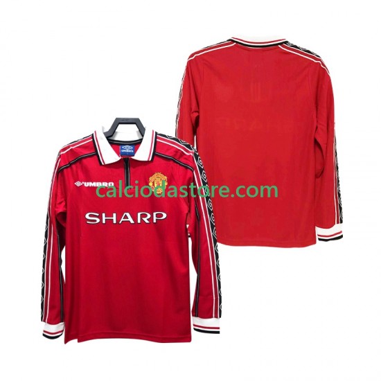 Maglia Manchester United Retro Gara Home Uomo 1998 1999 ML