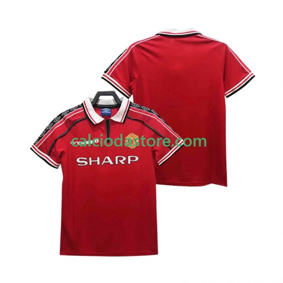 Maglia Manchester United Retro Gara Home Uomo 1998 1999 MC