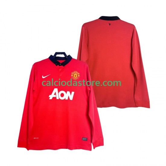 Maglia Manchester United 2013 2014 Retro Gara Home Uomo ML Maglia Manchester United 2013 2014 Retro Gara Home Uomo ML