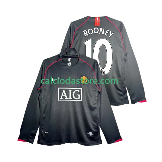 Maglia Manchester United Rooney 10 2007 Retro Gara Away Uomo 2008 ML