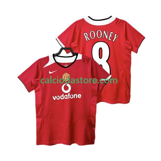 Maglia Manchester United Rooney 8 2005 Retro Gara Home Uomo 2006 MC Maglia Manchester United Rooney 8 2005 Retro Gara Home Uomo 2006 MC