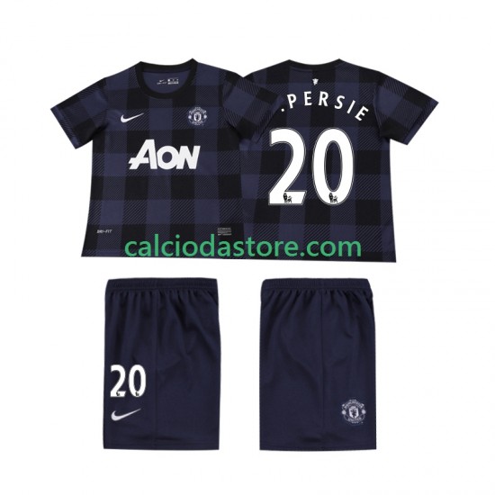 Maglia Manchester United V PERSIE 20 2013 2014 Retro Gara Away Completo Bambino 2-13 Anni MC