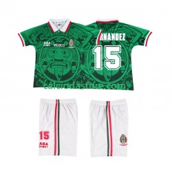 Maglia Messico HERNANDEZ 15 Retro Gara Home Completo Bambino 2-13 Anni 1998 MC