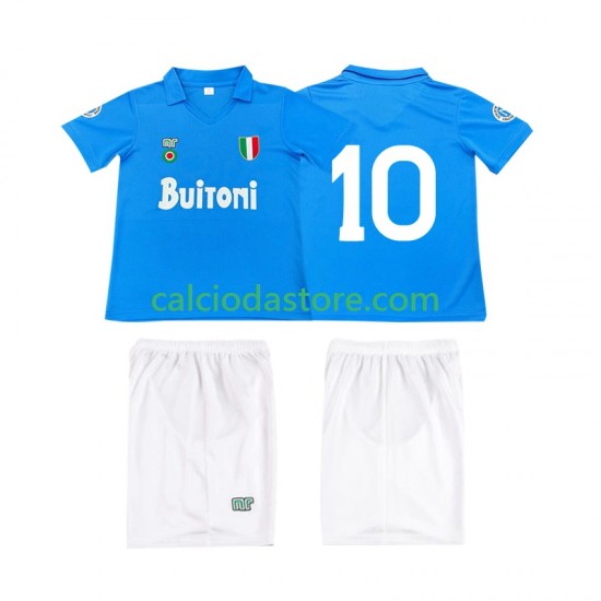 Maglia Napoli 10 1987 1988 Retro Gara Home Completo Bambino 2-13 Anni MC