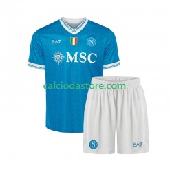 Maglia Napoli Gara Home Completo Bambino 2-13 Anni 2025-2026 MC