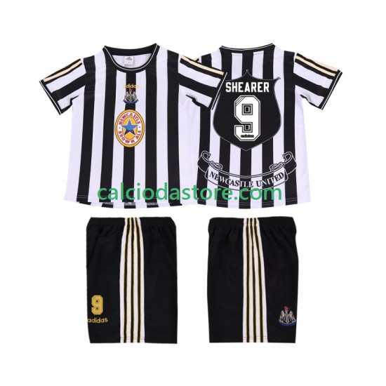 Maglia Newcastle United SHEARER 9 1997 Retro Gara Home Completo Bambino 2-13 Anni 1999 MC Maglia Newcastle United SHEARER 9 1997 Retro Gara Home Completo Bambino 2-13 Anni 1999 MC