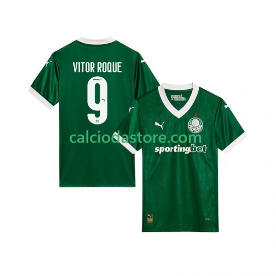 Maglia Palmeiras Vitor Roque 9 Gara Home Uomo 2025-2026 MC