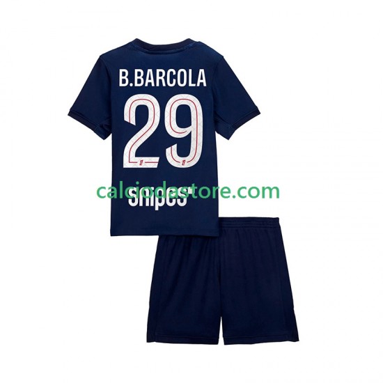 Maglia Paris Saint-Germain Bradley Barcola 29 Gara Home Completo Bambino 2-13 Anni 2025-2026 MC Maglia Paris Saint-Germain Bradley Barcola 29 Gara Home Completo Bambino 2-13 Anni 2025-2026 MC