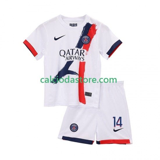 Maglia Paris Saint-Germain Desire Doue 14 Gara Away Completo Bambino 2-13 Anni 2025-2026 MC