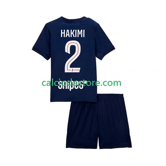 Maglia Paris Saint-Germain Hakimi 2 Gara Home Completo Bambino 2-13 Anni 2025-2026 MC Maglia Paris Saint-Germain Hakimi 2 Gara Home Completo Bambino 2-13 Anni 2025-2026 MC