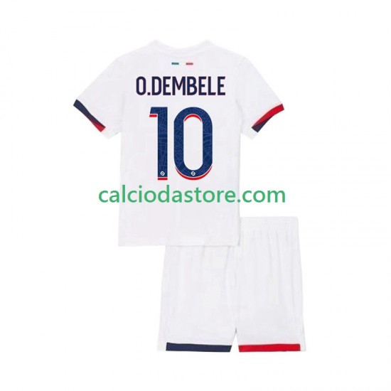 Maglia Paris Saint-Germain Ousmane Dembele 10 Gara Away Completo Bambino 2-13 Anni 2025-2026 MC