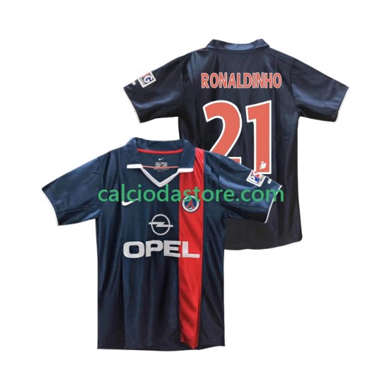 Maglia Paris Saint-Germain RONALDINHO 21 2001 Retro Gara Home Uomo 2002 MC Maglia Paris Saint-Germain RONALDINHO 21 2001 Retro Gara Home Uomo 2002 MC