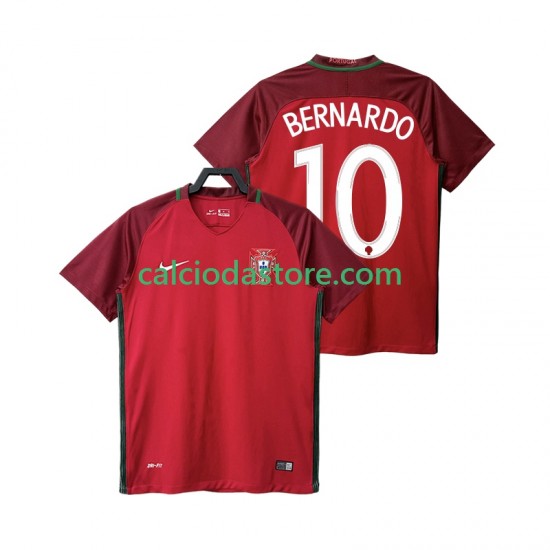 Maglia Portogallo BERNARDO 10 2016 Retro Gara Home Uomo MC